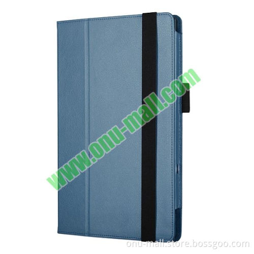 Newest Flip PU Leather Case Cover for Microsoft Surface Pro 4 Case with Elastic Belt